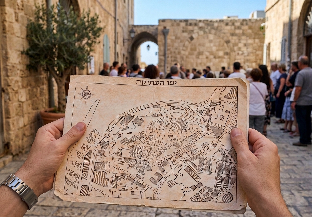 צלילים בין הבתים — מפת יפו העתיקה בידיים ברחוב